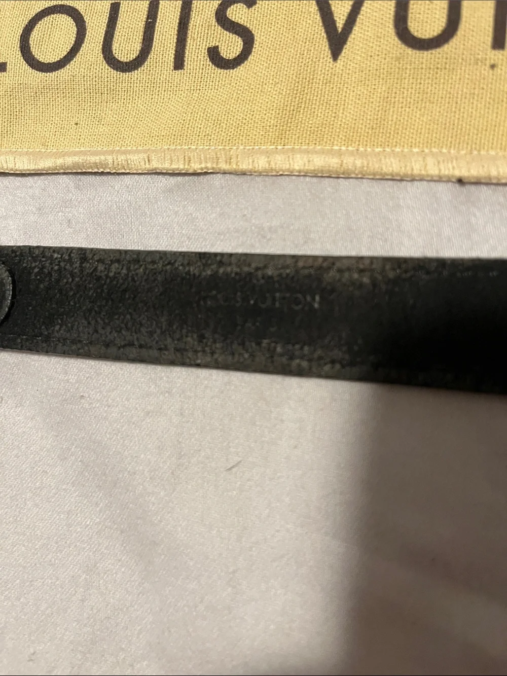 Louis Vuitton Black Leather Bracelet